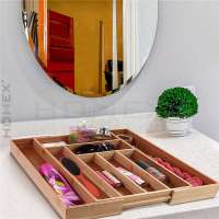 Eco-friendly Expandable Bamboo Drawer Organizer,Bathroom Make up Organizer